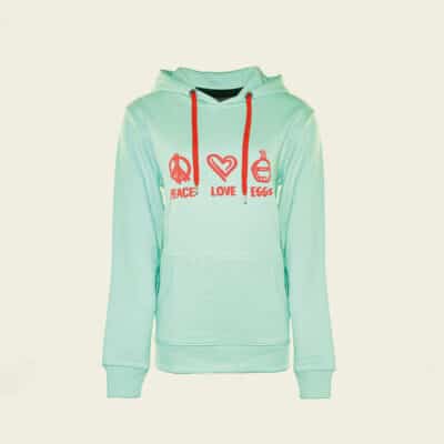 BGE Fanshop - Kapucnis pulcsi - Hoodie - Menta/Korall