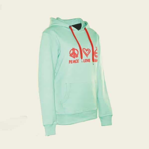 BGE Fanshop - Kapucnis pulcsi - Hoodie - Menta/Korall - Image 5