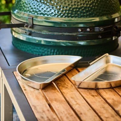 Big Green Egg csepegtetőtálca – rozsdamentes acél