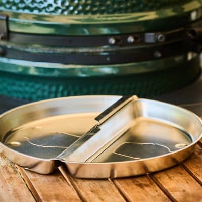 Big Green Egg csepegtetőtálca – rozsdamentes acél
